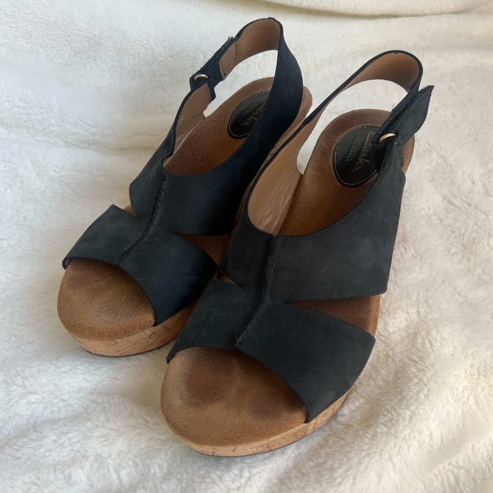 Clarks Wedge heel Leather size 7.5